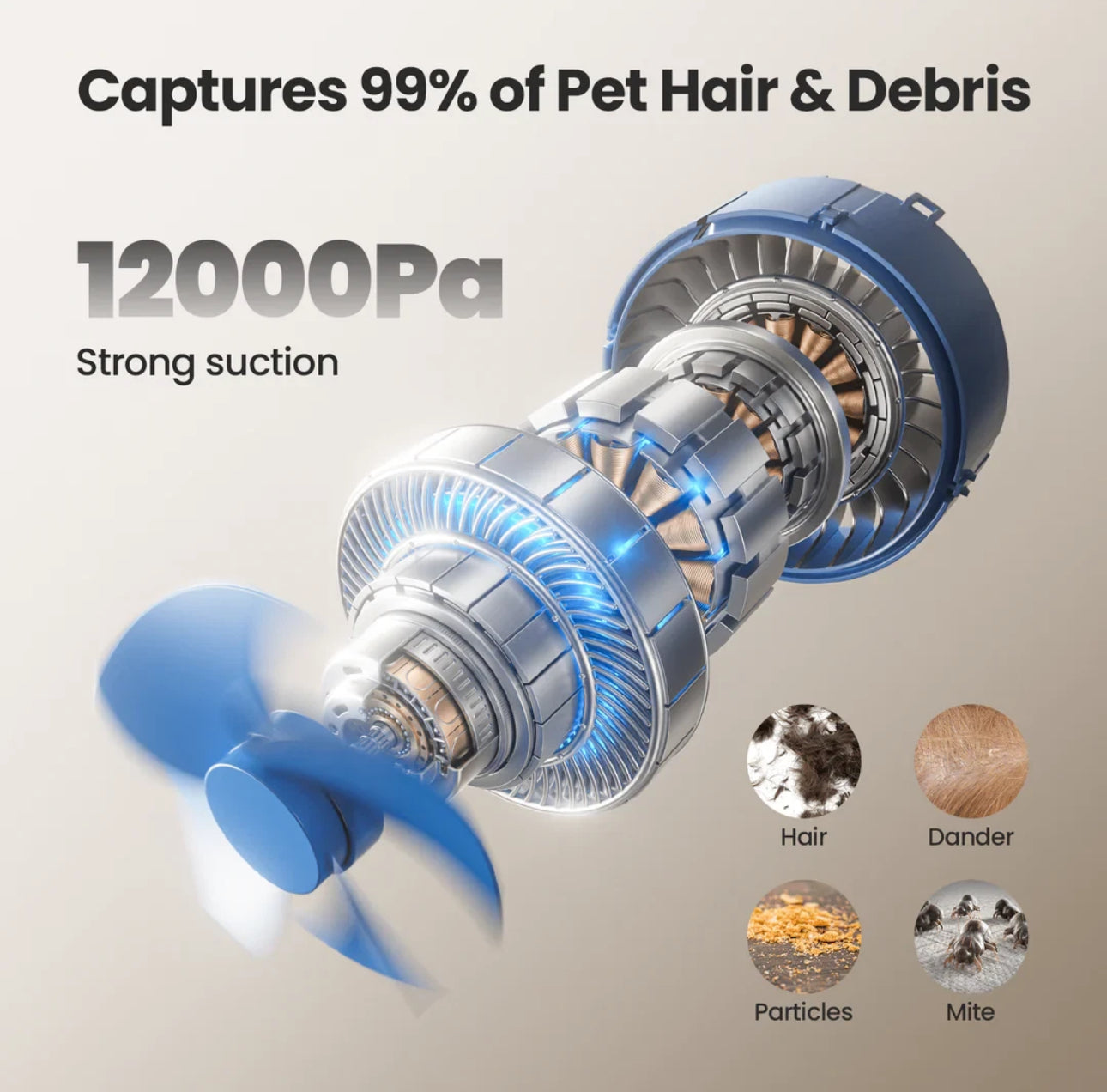 Oneisall Pet Grooming Vacuum & Clippers – 7 in 1 Dog Hair Grooming Kit