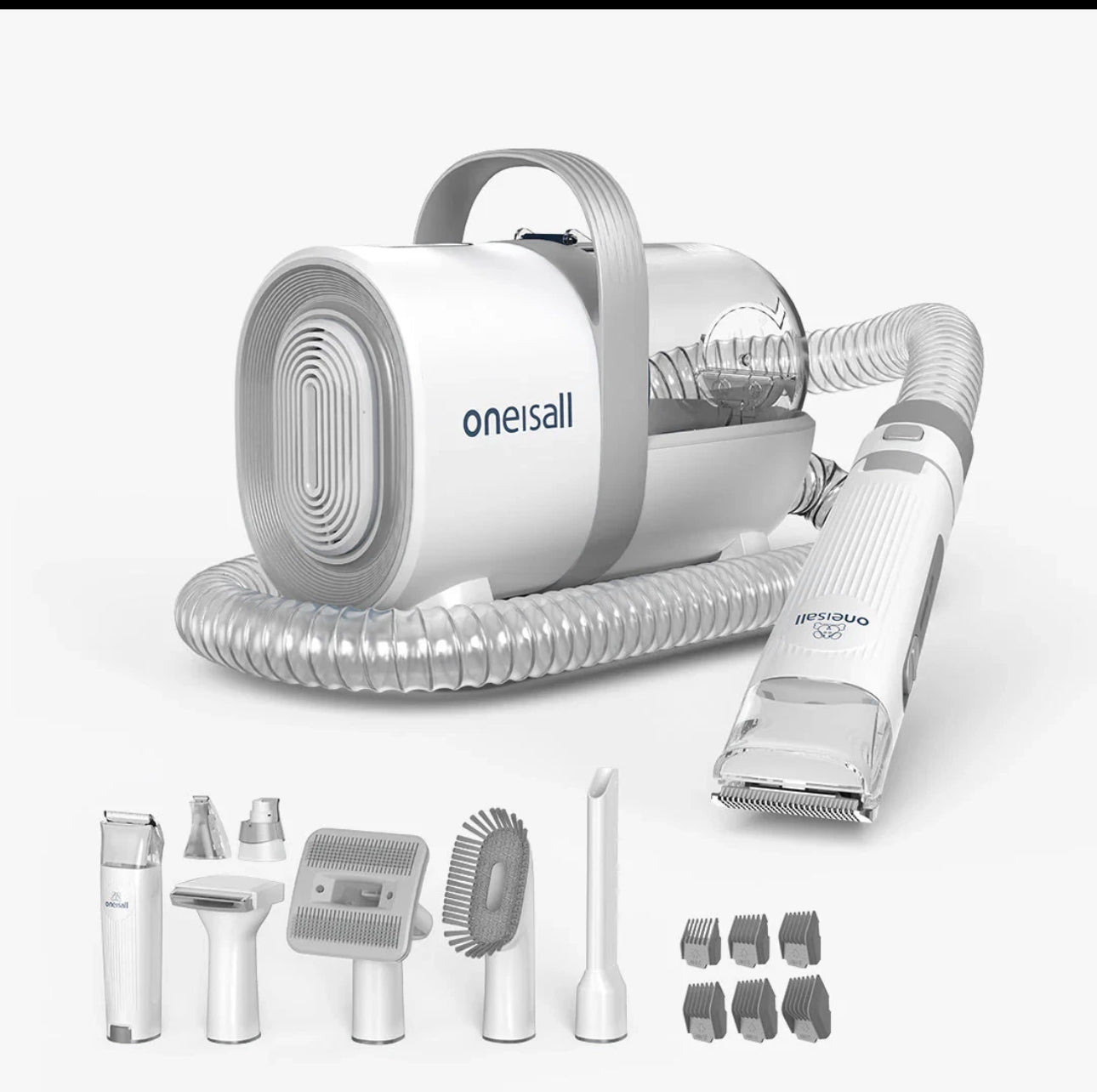 Oneisall Pet Grooming Vacuum & Clippers – 7 in 1 Dog Hair Grooming Kit