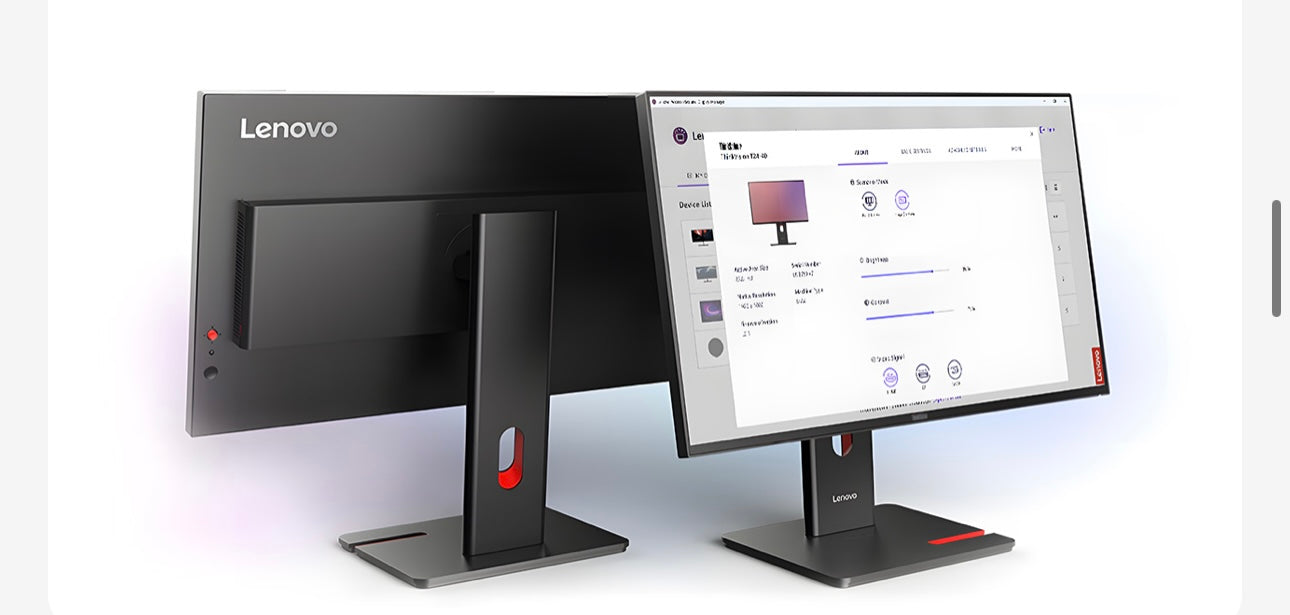 Lenovo ThinkVision T24-40 23.8” FHD IPS Monitor – HDMI, DisplayPort, Eye Comfort